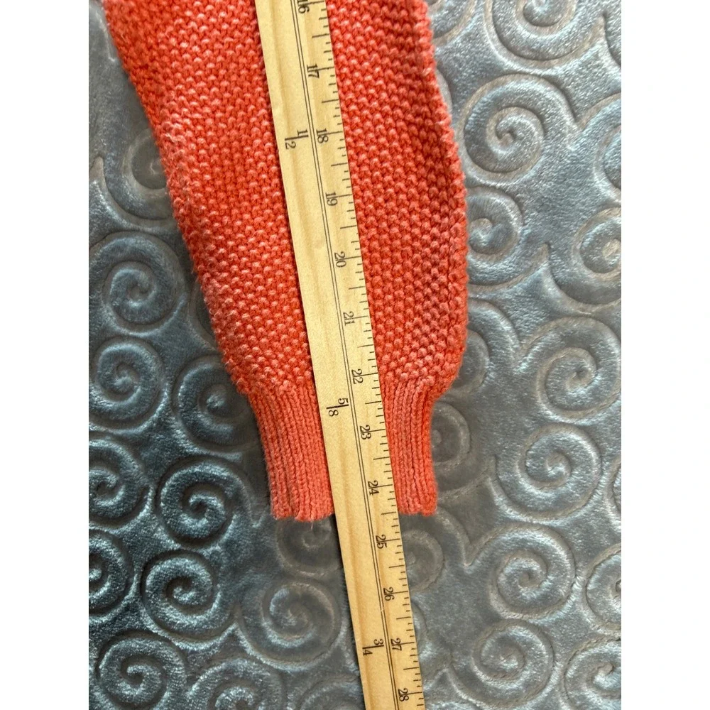 Lucky Brand‎ Coral V Neck Textured Knit Sweater M M